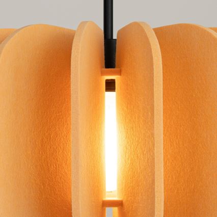 Hanglamp met snoer MULA 1xE27/15W/230V Ø 45 cm geel