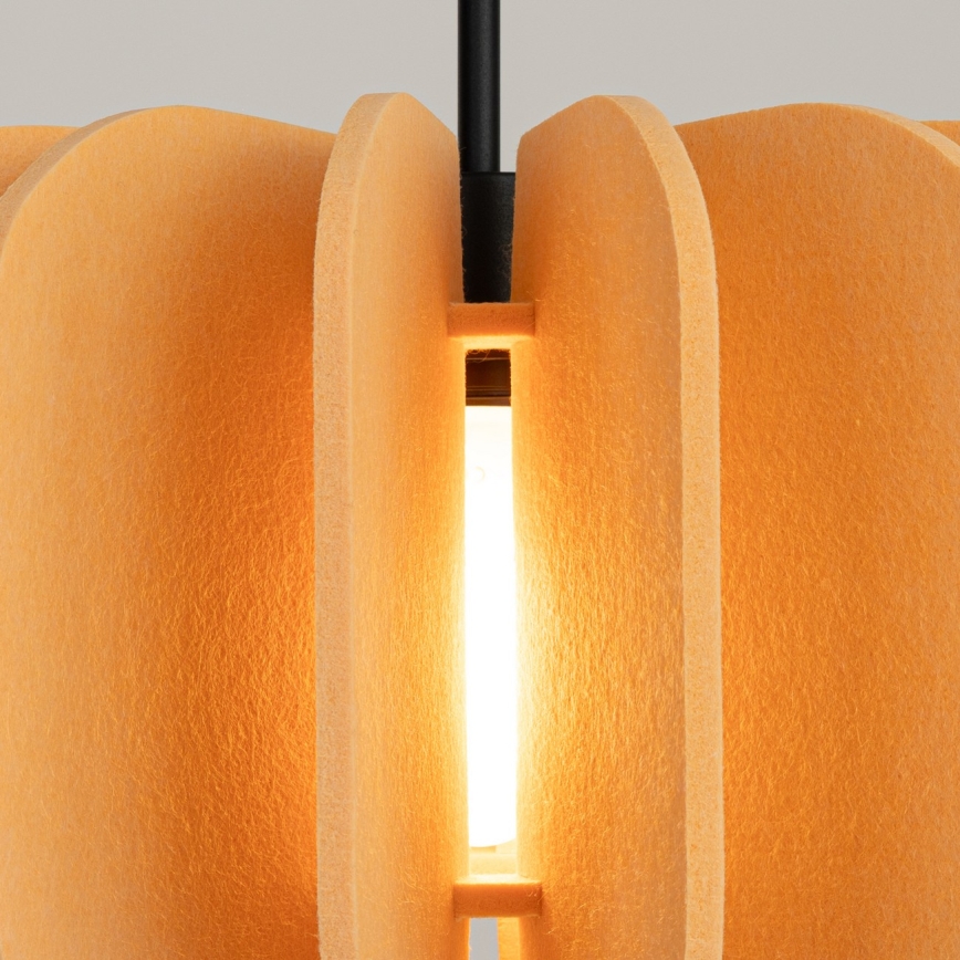 Hanglamp met snoer MULA 1xE27/15W/230V Ø 45 cm geel