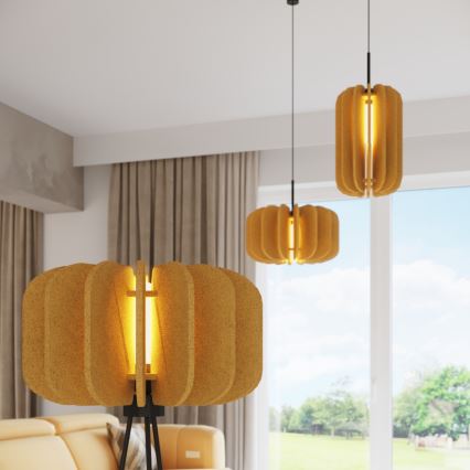 Suspension sur câble MULA 1xE27/15W/230V, Ø 45 cm, jaune