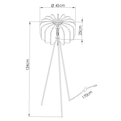 Vloerlamp MULA 1xE27/15W/230V crème