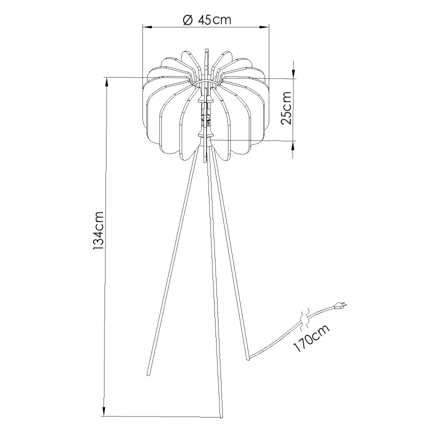 Vloerlamp MULA 1xE27/15W/230V crème