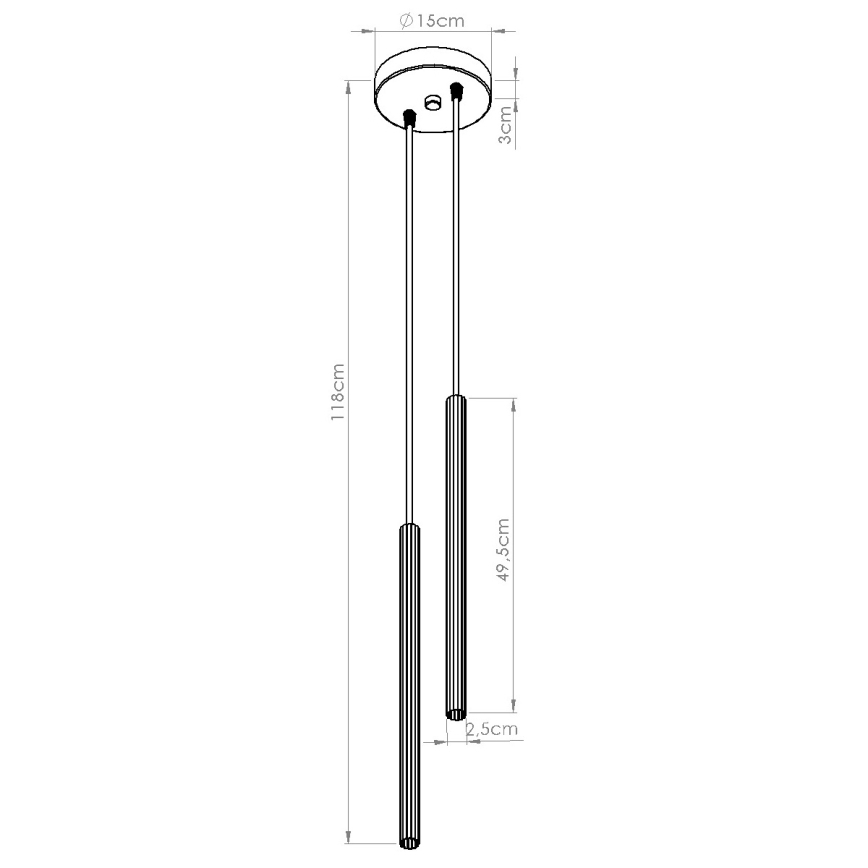 Lustre sur câble ARCHE 2xG9/8W/230V blanc