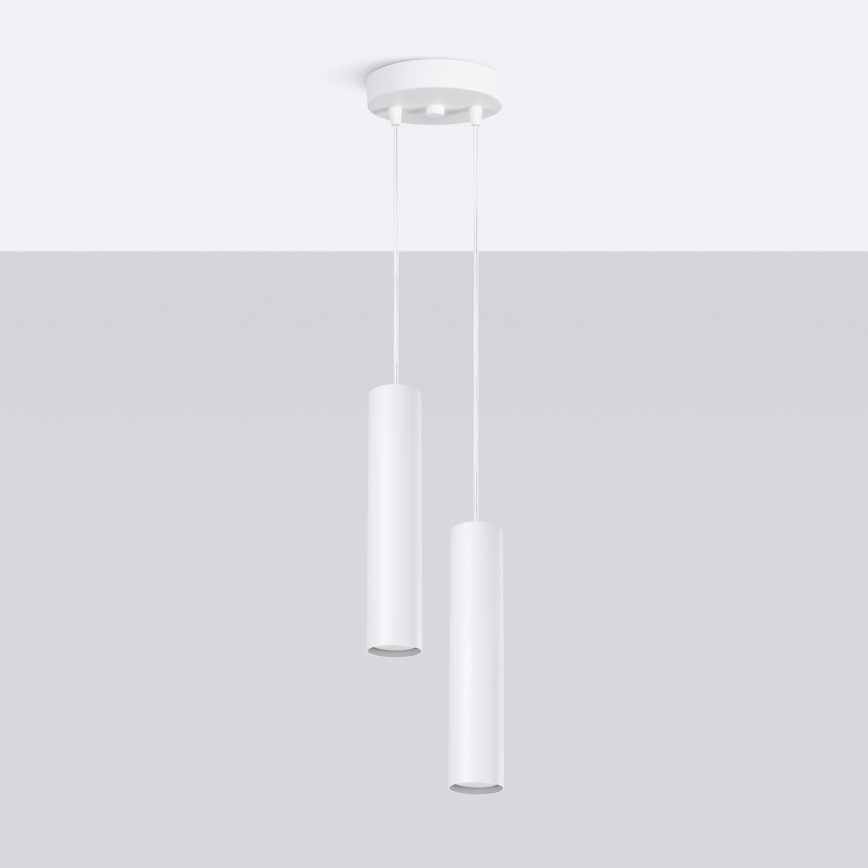 Suspension sur câble LAGOS 2xGU10/10W/230V blanche