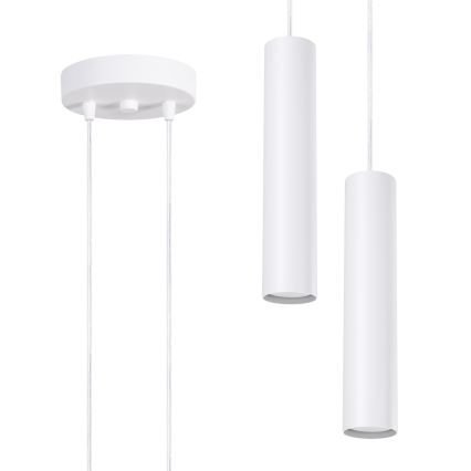 Suspension sur câble LAGOS 2xGU10/10W/230V blanche