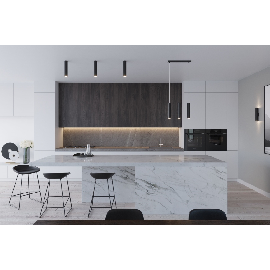 Suspension sur câble LAGOS 2xGU10/10W/230V noire