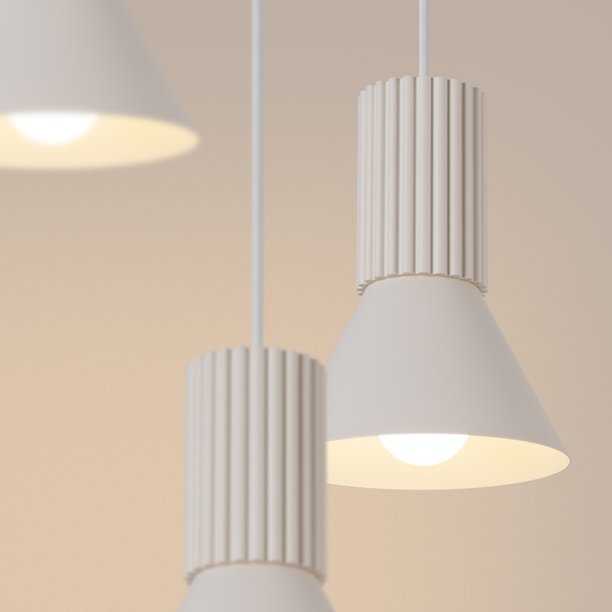 Hanglamp aan snoer ESTRIA, 3xE14/10W/230V, Ø 30 cm, crème