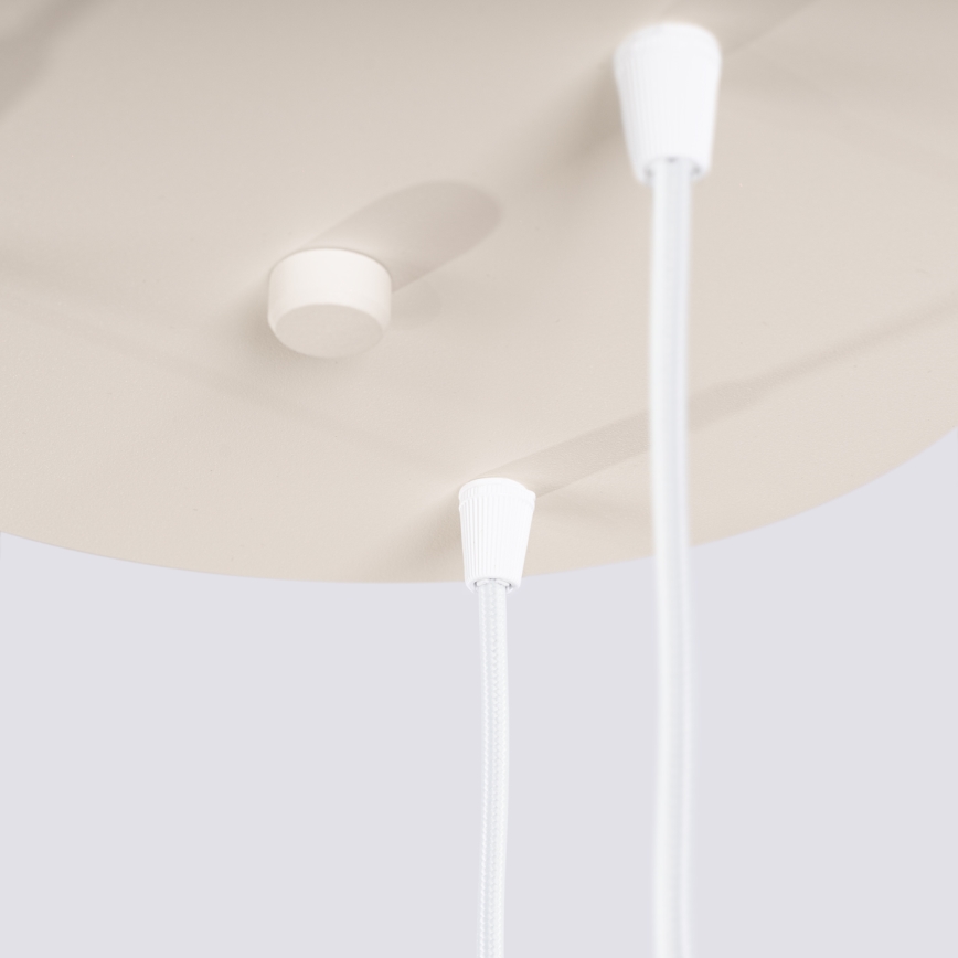 Suspension sur câble ESTRIA 3xE14/10W/230V Ø 30 cm crème