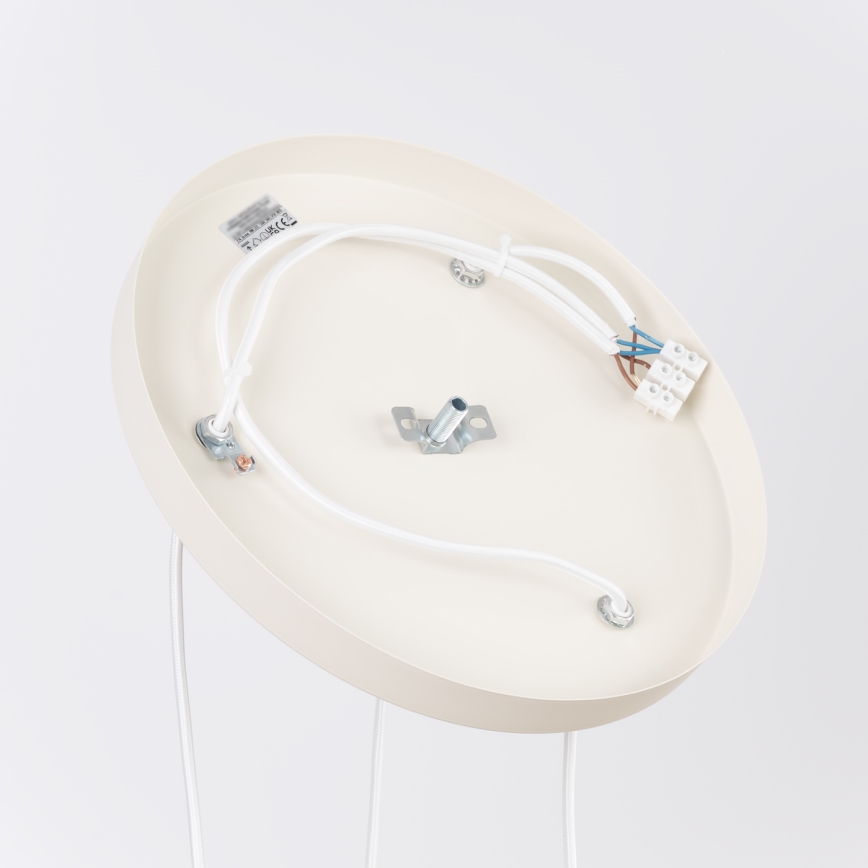 Suspension sur câble ESTRIA 3xE14/10W/230V Ø 30 cm crème