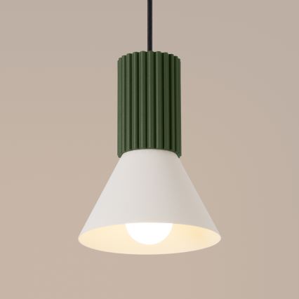 Pendellamp ESTRIA met snoer 1xE14/10W/230V Ø 14 cm groen