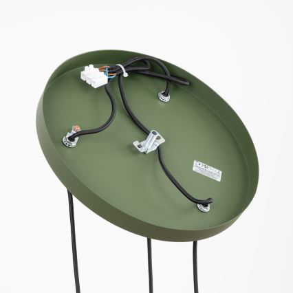 Suspension sur câble ESTRIA 3x E14/10W/230V Ø 30 cm verte