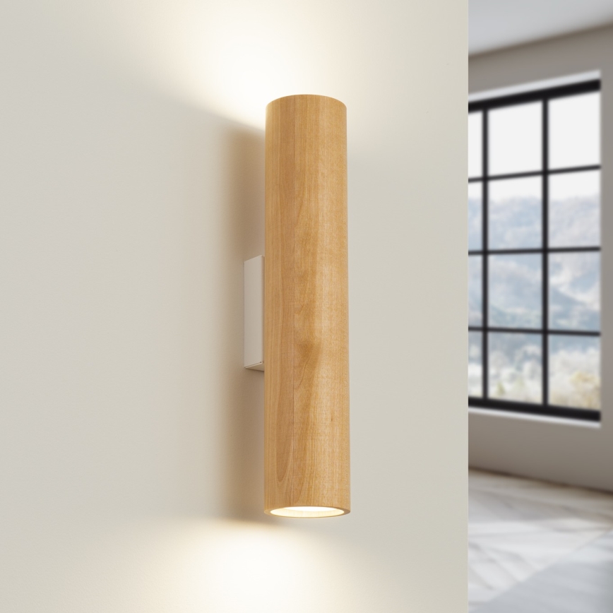 Wandlamp LINO 2xGU10/10W/230V beukenhout