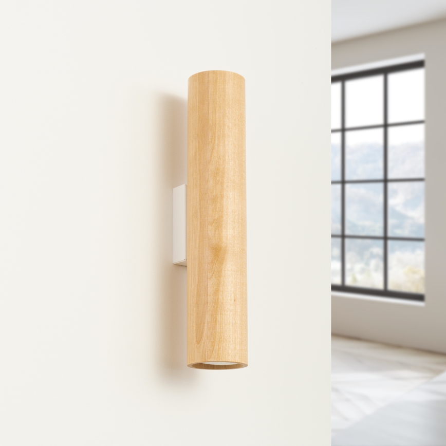 Wandlamp LINO 2xGU10/10W/230V beukenhout