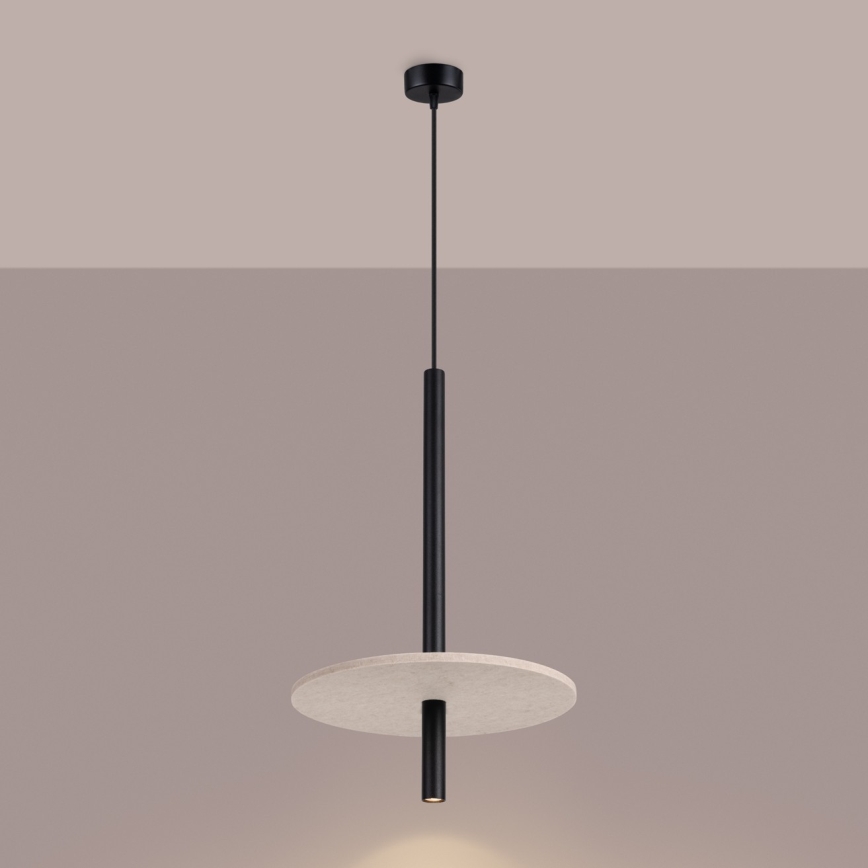 Suspension FELTRO sur câble 1xG9/8W/230V noir/crème
