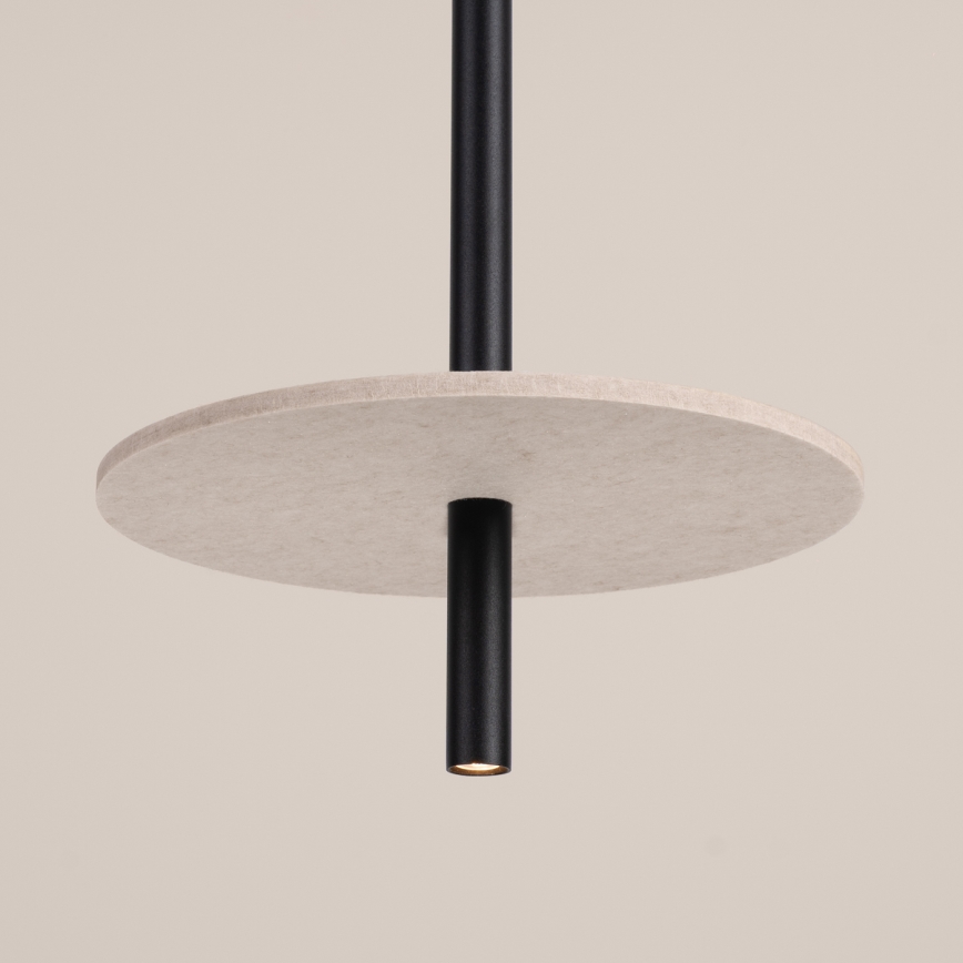 Suspension FELTRO sur câble 1xG9/8W/230V noir/crème