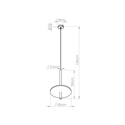 Suspension FELTRO sur câble 1xG9/8W/230V noir/crème
