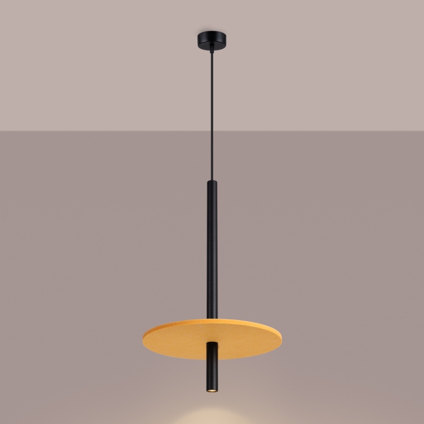 Suspension sur câble FELTRO 1xG9/8W/230V noire/jaune