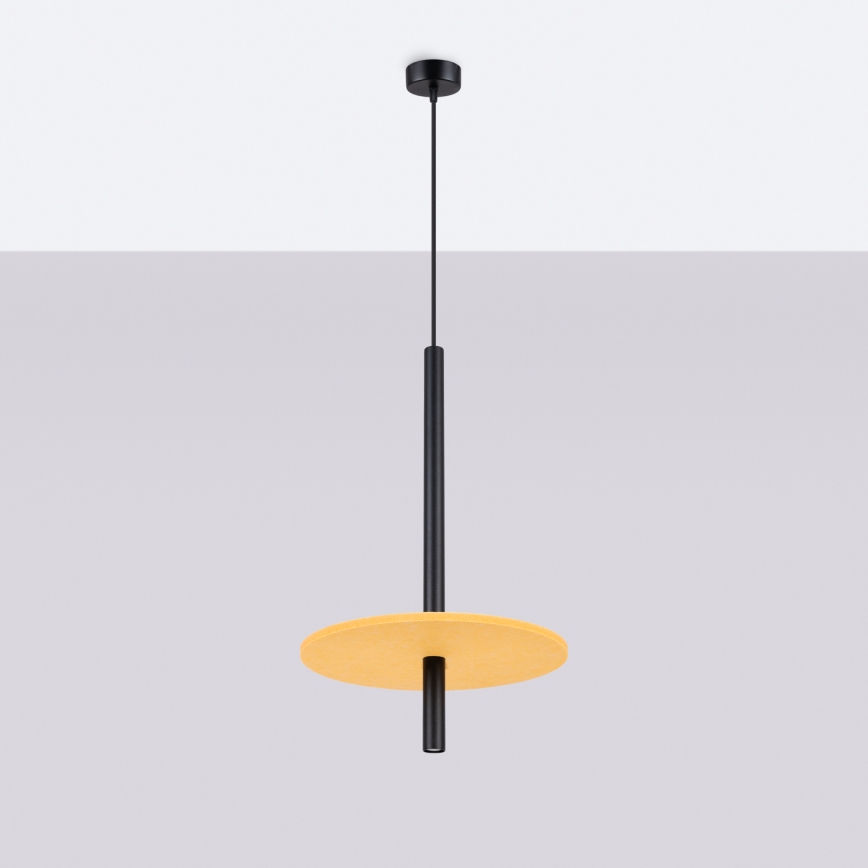 Suspension sur câble FELTRO 1xG9/8W/230V noire/jaune
