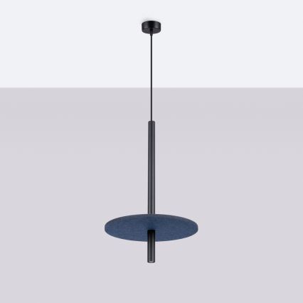 Suspension FELTRO sur câble 1xG9/8W/230V noir/bleu