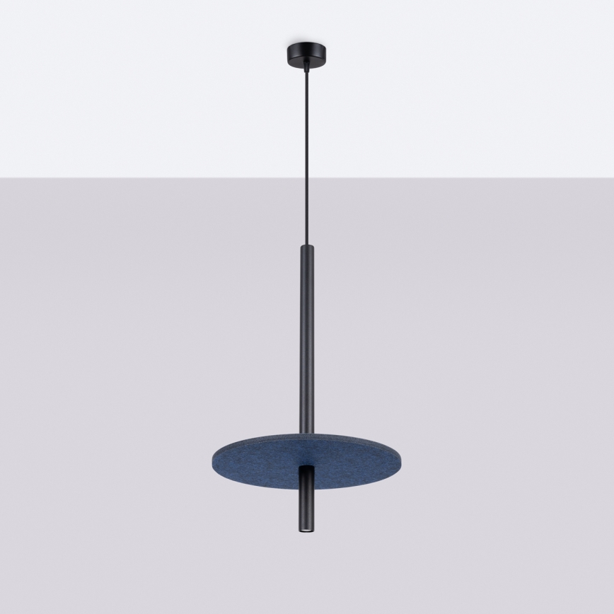 Suspension FELTRO sur câble 1xG9/8W/230V noir/bleu