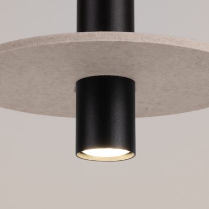 Hanglamp aan snoer PELTA 1xGU10/10W/230V zwart/crème