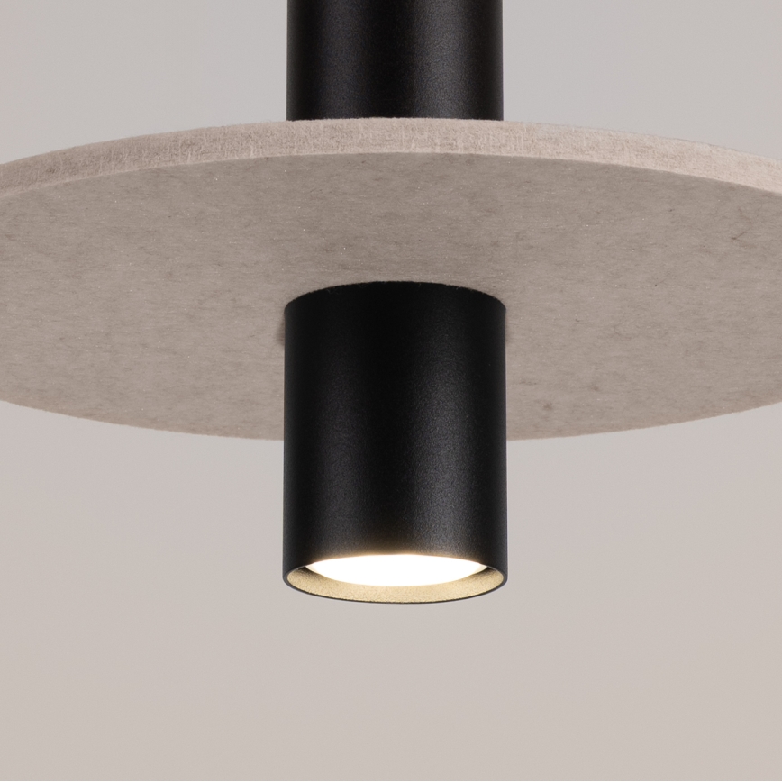 Hanglamp aan snoer PELTA 1xGU10/10W/230V zwart/crème