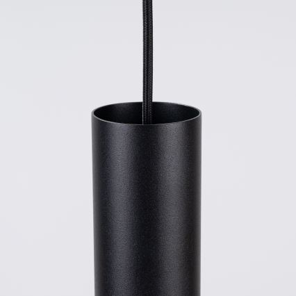 Hanglamp aan snoer PELTA 1xGU10/10W/230V zwart/crème