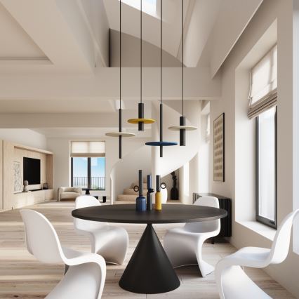 Hanglamp aan kabel PELTA 1xGU10/10W/230V zwart/blauw