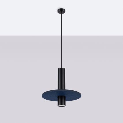 Hanglamp aan kabel PELTA 1xGU10/10W/230V zwart/blauw