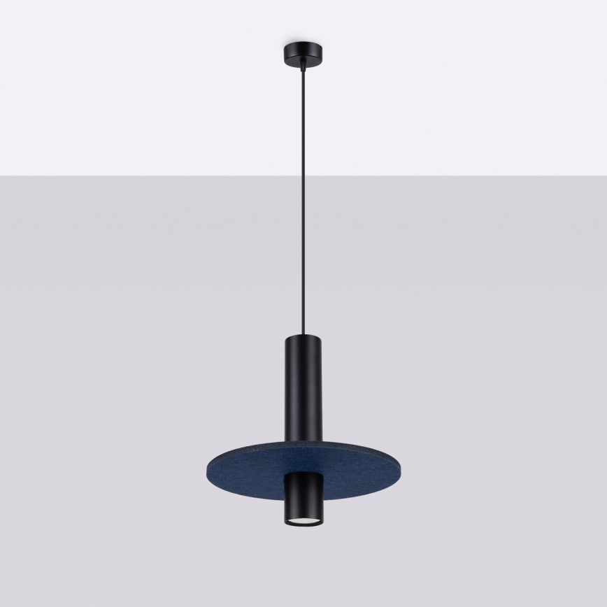 Hanglamp aan kabel PELTA 1xGU10/10W/230V zwart/blauw