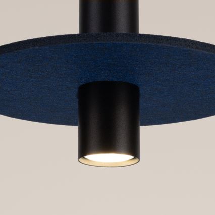 Hanglamp aan kabel PELTA 1xGU10/10W/230V zwart/blauw