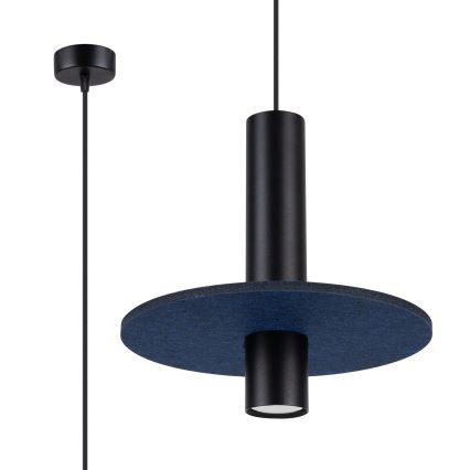 Suspension sur câble PELTA 1xGU10/10W/230V noir/bleu