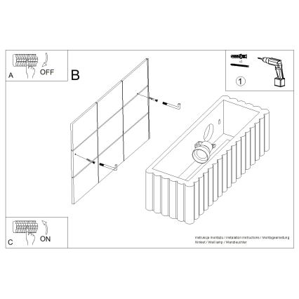 Applique murale RIGATA 1xE27/15W/230V céramique/blanche