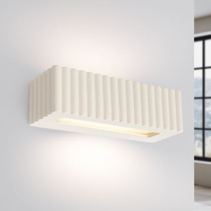 Wandlamp RIGATA 1xE27/15W/230V keramiek/crèmekleurig