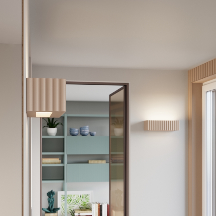 Applique RIGATA 1xE27/15W/230V céramique/taupe
