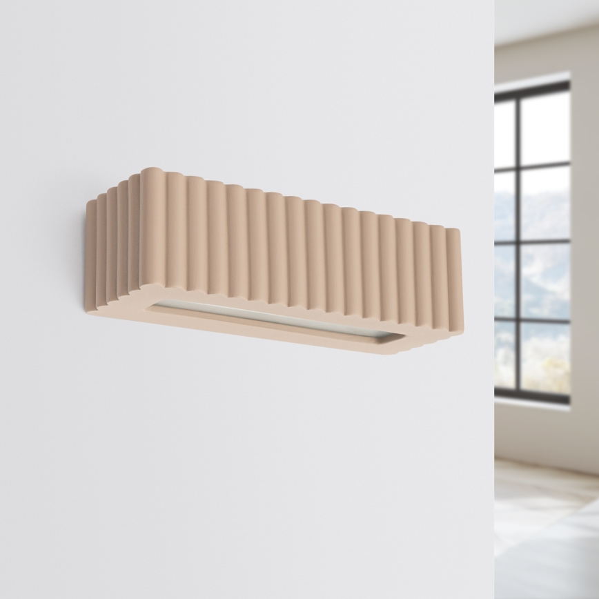 Applique RIGATA 1xE27/15W/230V céramique/taupe