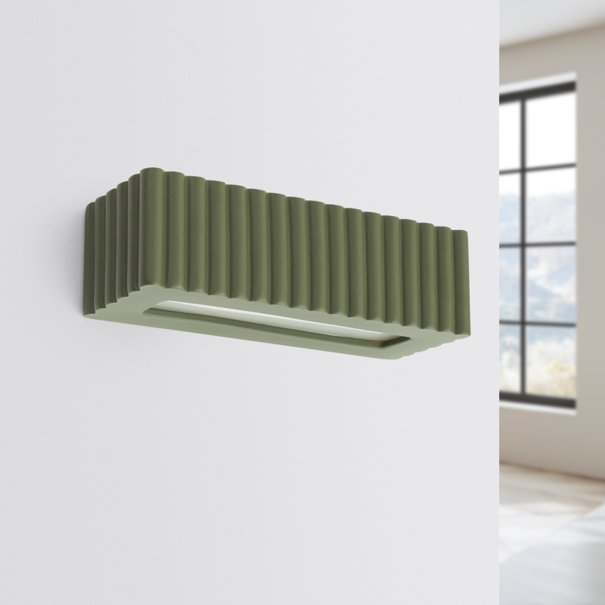 Wandlamp RIGATA 1xE27/15W/230V keramiek/groen