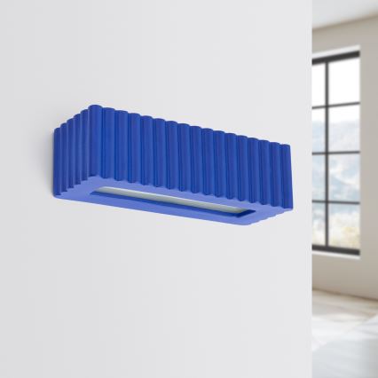 Applique murale RIGATA 1xE27/15W/230V céramique/bleu