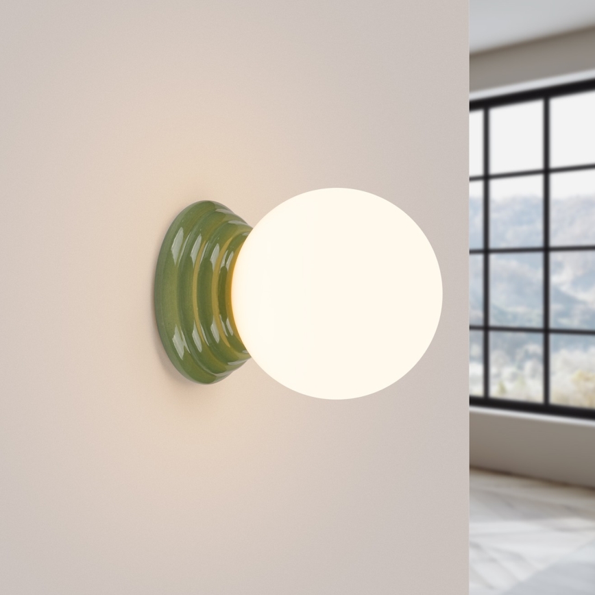 Badkamerwandlamp ZORI 1xG9/8W/230V IP44 groen