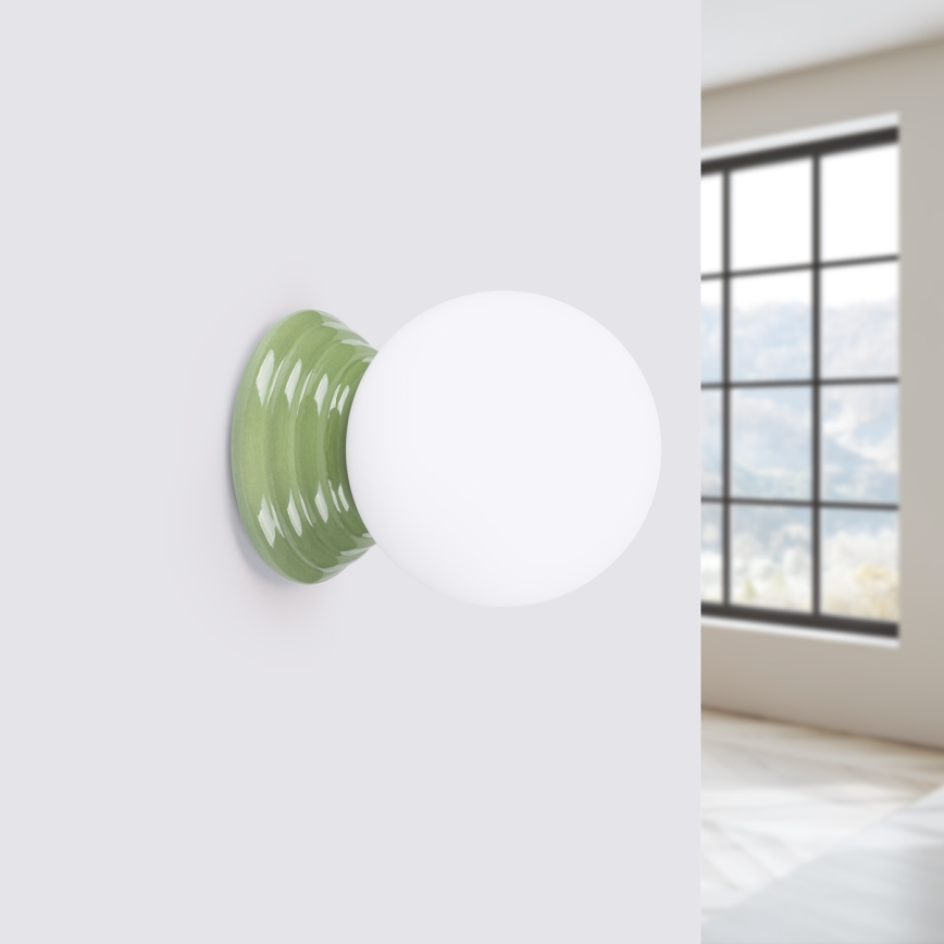 Badkamerwandlamp ZORI 1xG9/8W/230V IP44 groen