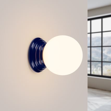 Applique murale de salle de bains ZORI 1xG9/8W/230V IP44 bleue