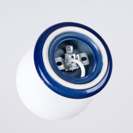 Applique murale de salle de bains ZORI 1xG9/8W/230V IP44 bleue