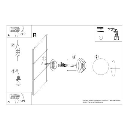 Badkamerwandlamp ZORI 1xG9/8W/230V IP44 blauw