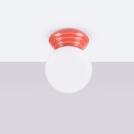 Plafonnier de salle de bains ZORI 1xG9/8W/230V Ø 12 cm IP44 rose