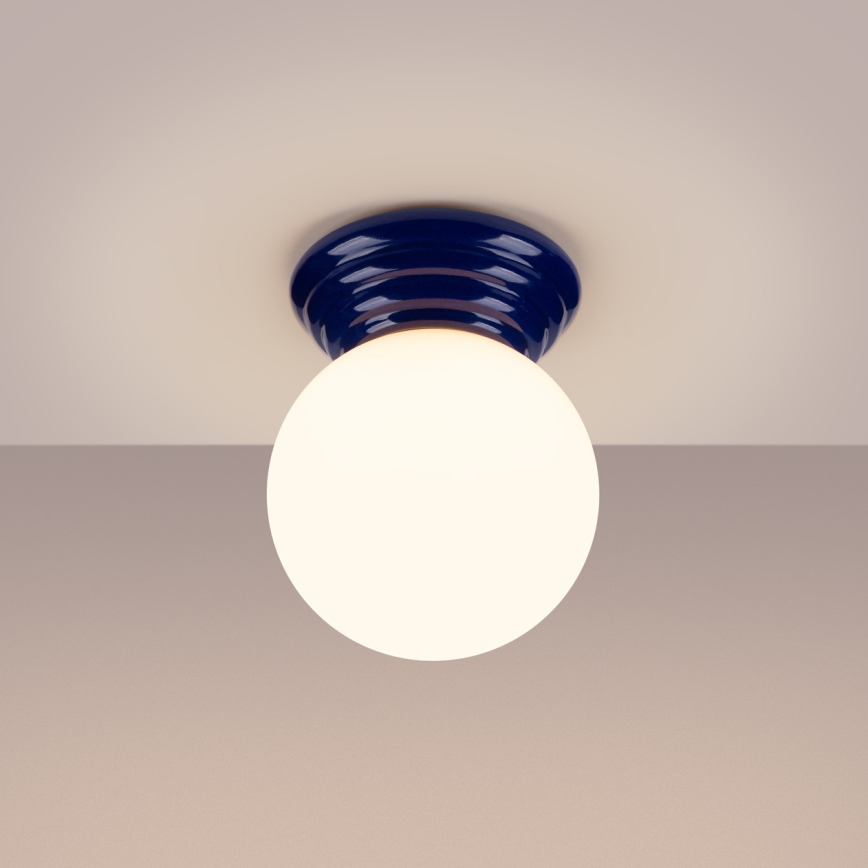 Plafondlamp voor badkamer ZORI 1xG9/8W/230V Ø 12 cm IP44 blauw