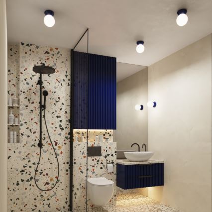 Plafondlamp voor badkamer ZORI 1xG9/8W/230V Ø 12 cm IP44 blauw