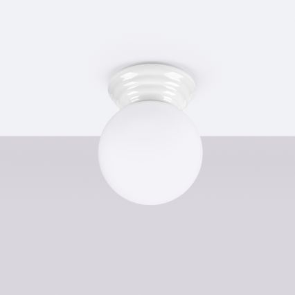 Plafonnier de salle de bains ZORI 1xG9/8W/230V Ø 12 cm IP44 blanc