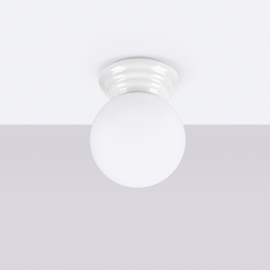 Plafonnier de salle de bains ZORI 1xG9/8W/230V Ø 12 cm IP44 blanc