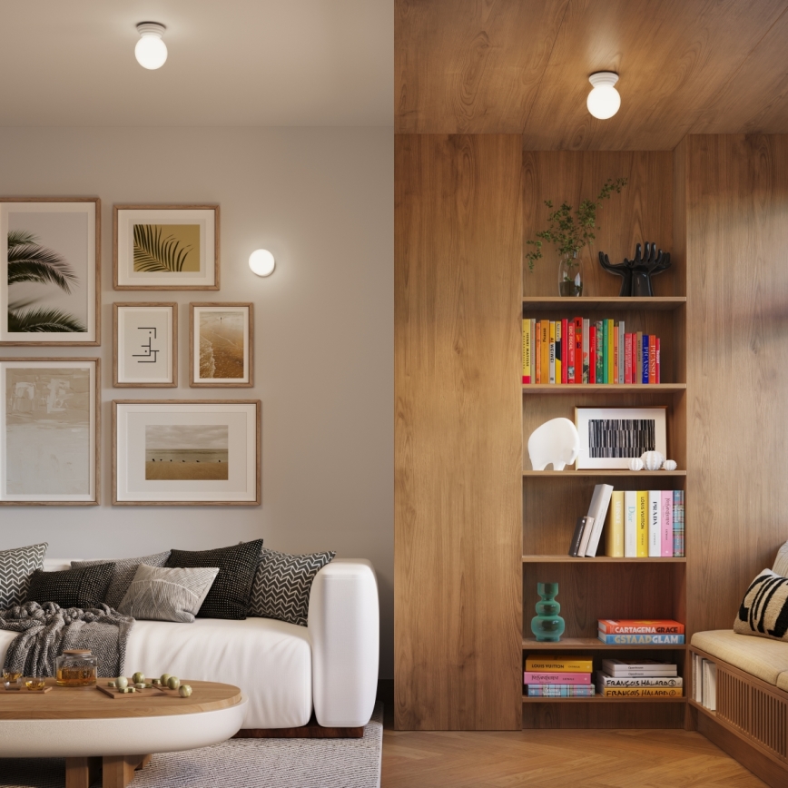 Plafondlamp ZORI voor de badkamer — 1x G9, 8 W, 230 V, Ø 12 cm, IP44, wit