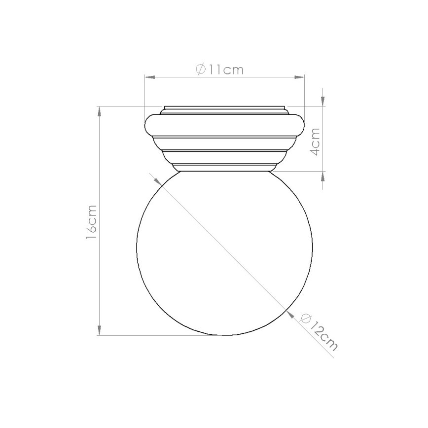 Plafondlamp ZORI voor de badkamer — 1x G9, 8 W, 230 V, Ø 12 cm, IP44, wit
