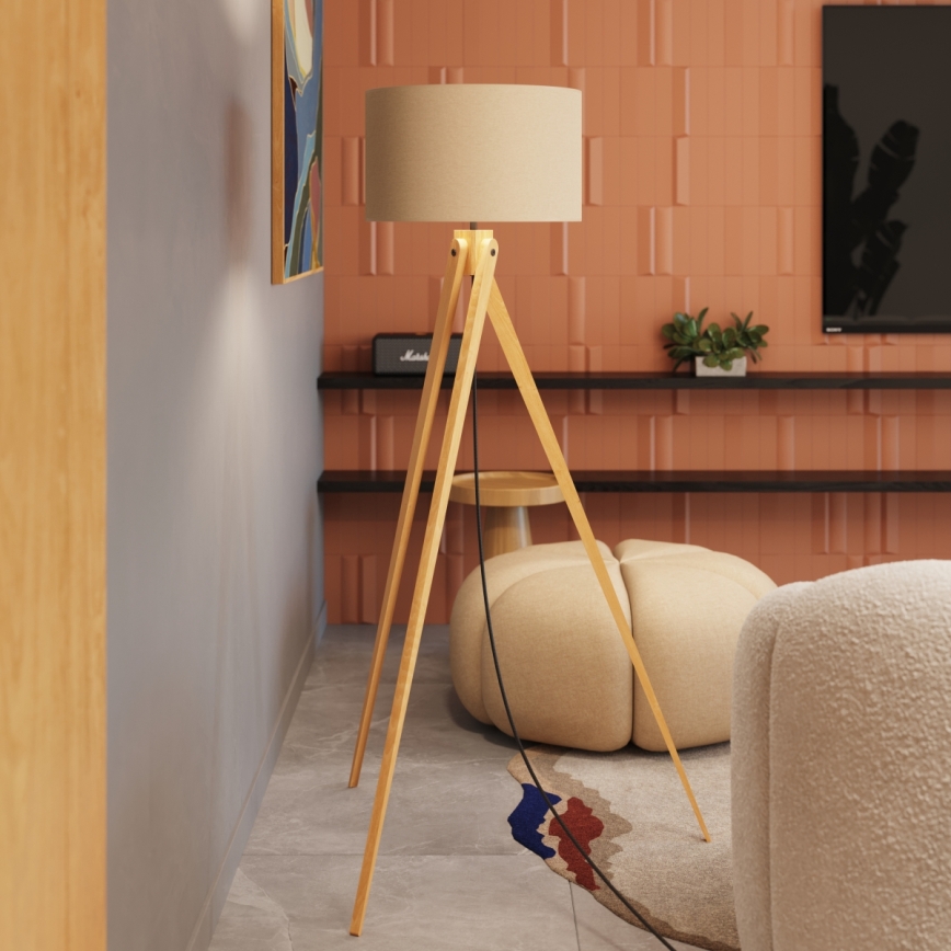 Lampadaire NATT 1xE27/15W/230V taupe